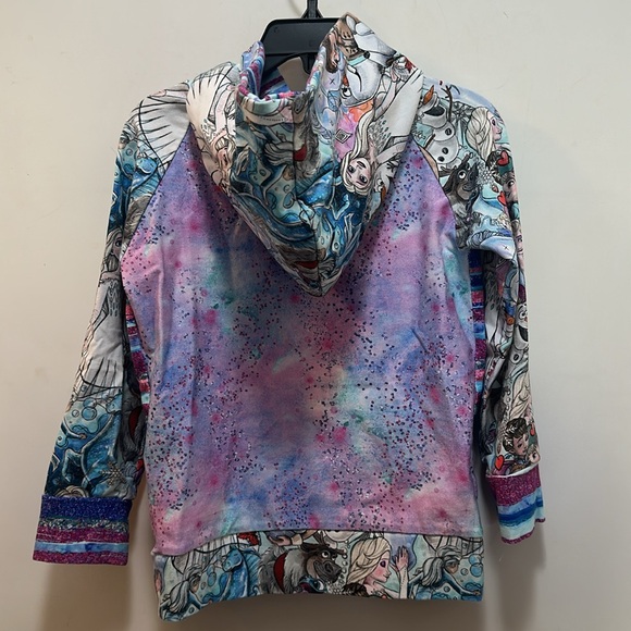 Boutique Disney Frozen Colorful Character Print Hoodie With Pockets - Picture 6 of 11